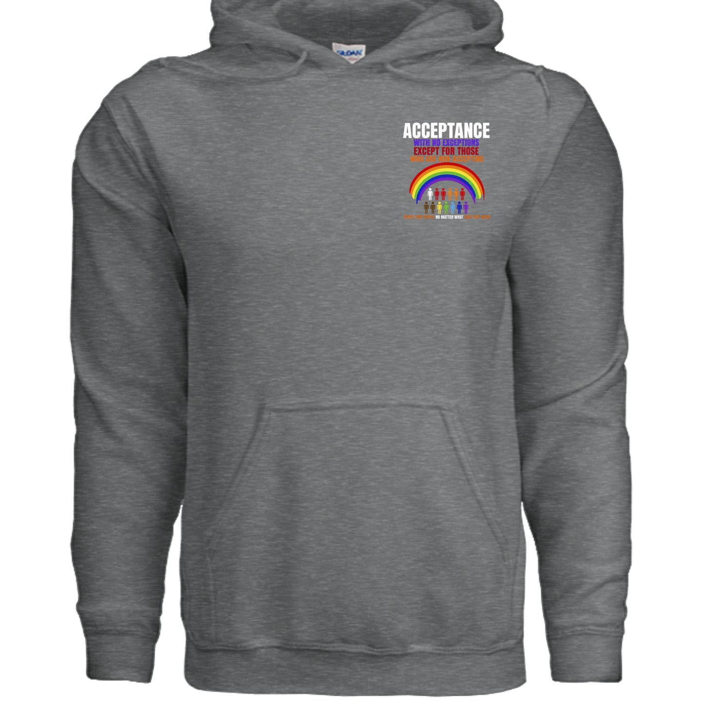 Fan Charcoal Heather - G185 - FRONT